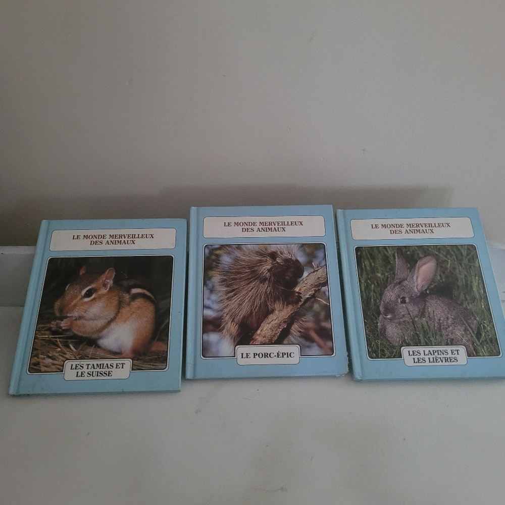 Le Monde Merveilleux des Animaux Book Set - Blue